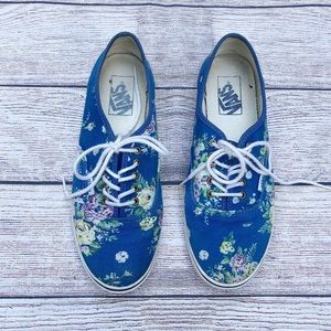 Vans | Floral Sneaker | Blue |  7.5